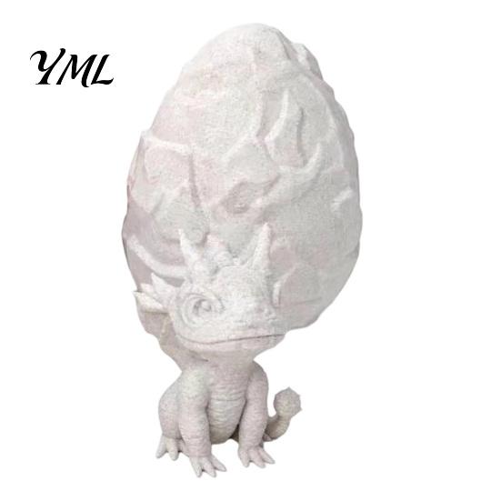 Desktop Dragon Egg with Mini Toy, 3D Printed Miniature Figurine, Decoration for Home Office Model