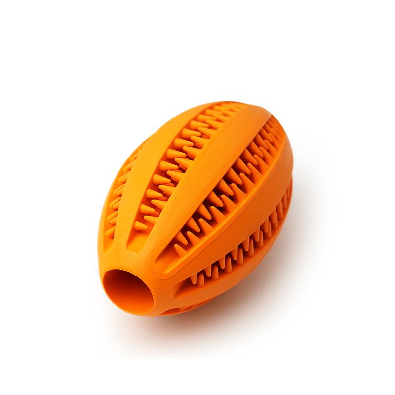 

Pet Toys, Leaky Balls, Dog Gnawing Toys, Teething Devices, Rubber Teeth Cleaning Rugby Balls, Dog Toys, Toys 115*64*64mm оранжевый