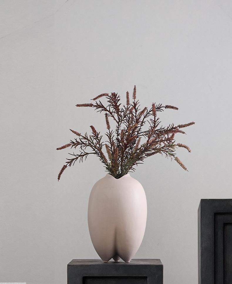BSH Minimalist Big Belly Glazed Ceramic Vase for Home Decor