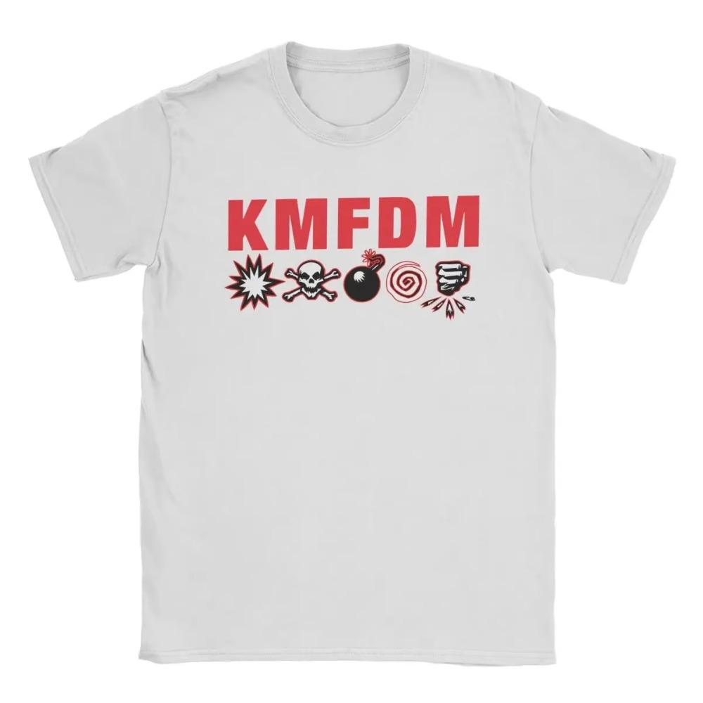 KMFDM T Shirts for Men Pure  Fashion for Male T-Shirt Round Collar Tee Shirt Short Sleeve Tops Summer