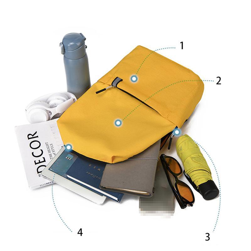 Portable Colorful Backpack Casual Simple Fashion Student Schoolbag Outdoor Night Reflection Travel Sport Bag