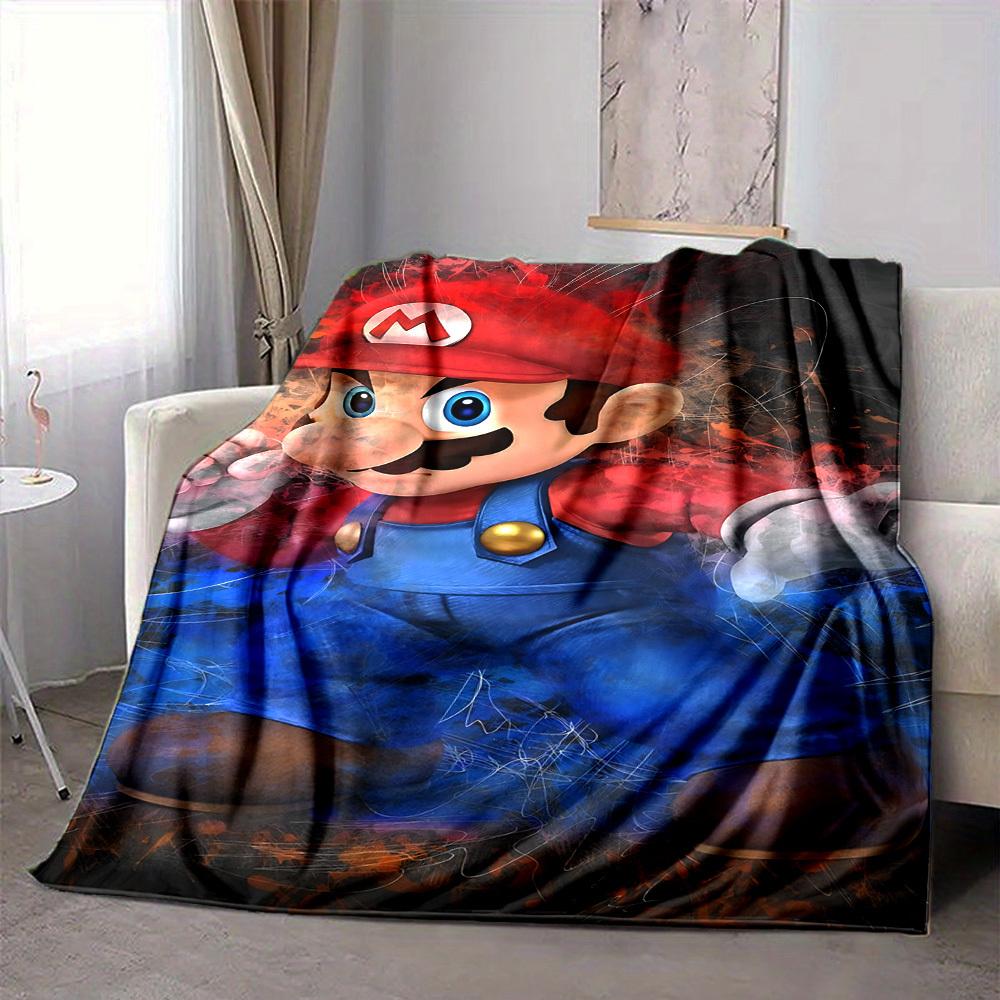 

1pc Mario Soft & Warm Flannel Blanket, Multi-Purpose Throw Blanket for Couch, Sofa, Office, Bed, Camping, Travel 80x120cm