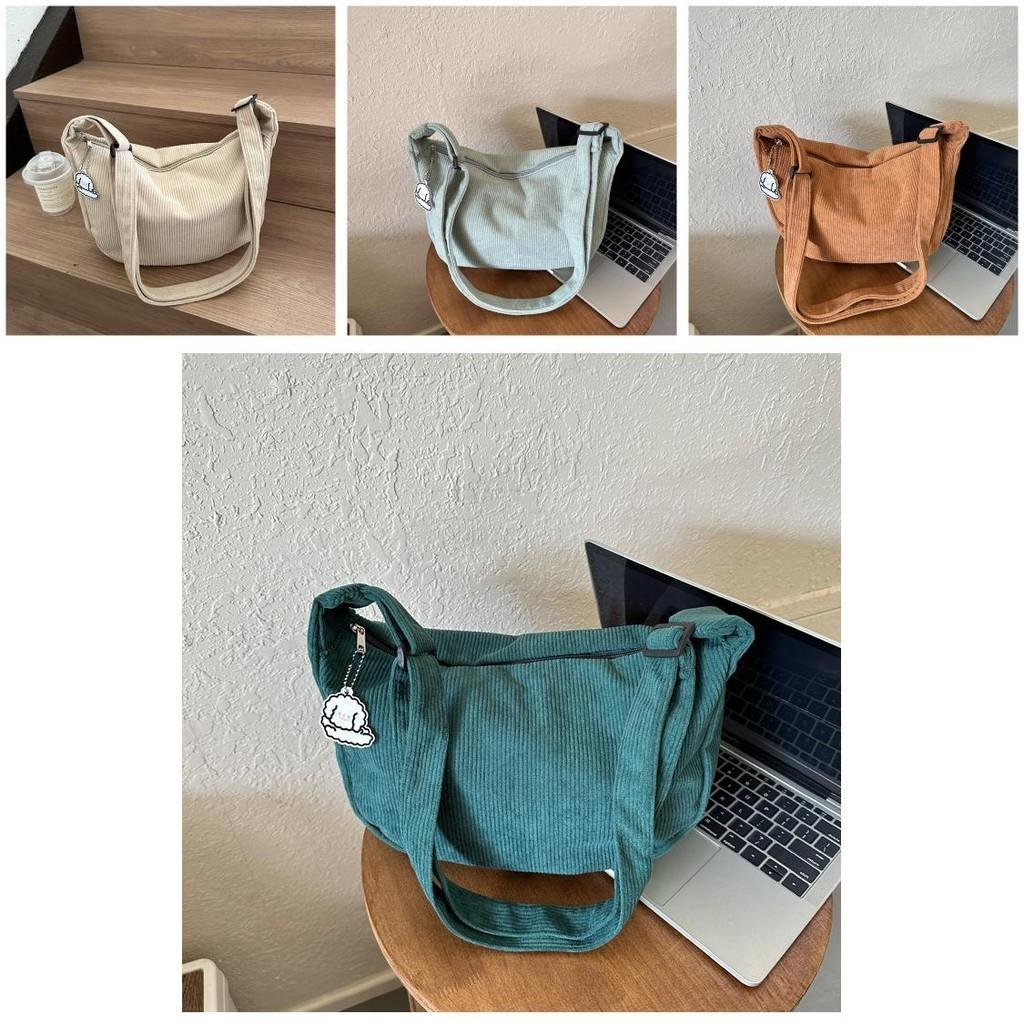 Japanese-style Literary Corduroy Shoulder Bag Perfect For Everyday Use
