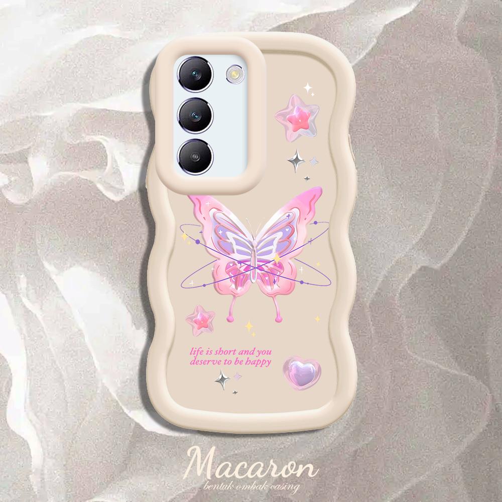 

Окрашенный узор Big Wave Edge Мягкий силиконовый материал Macaron чехол для телефона противоударный защитный резиновый чехол для OnePlus Vivo Motorola Moto OnePlus Nord N30 SE белый