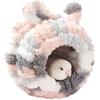 Moin Moin Bird Small Bird Eared Animal Bird Nest Pot Nest House for Golden Hamsters, Syrian Hamsters, Parakeets, Pets Securely Secured Small Animals F