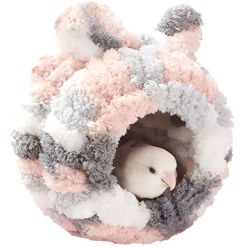 

moin moin Bird Small Bird Eared Animal Bird Nest Pot Nest House for Golden Hamsters, Syrian Hamsters, Parakeets, Pets Securely Secured Small Animals F