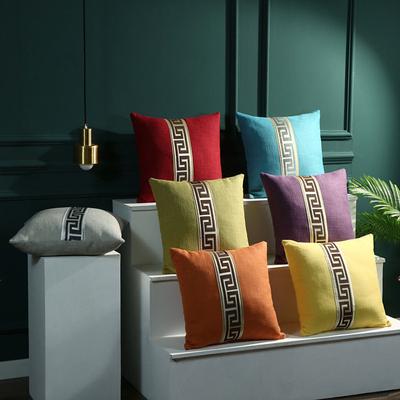Cotton Linen Pillow Simple Modern Thickened Living Room Sofa Decoration Pillow Removable and Washable Bench Cushion