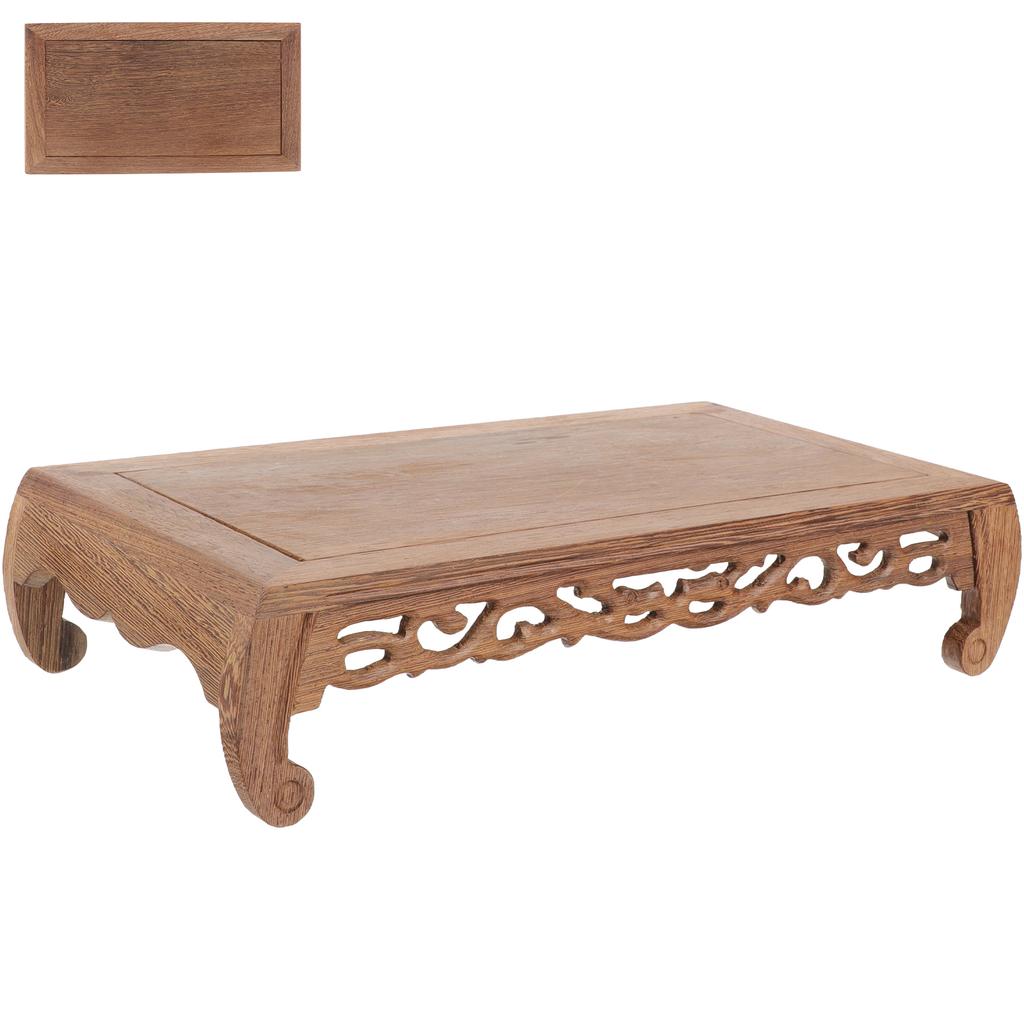 Wood Base Vintage Style Thick Solid Wood Handicraft Base for Vase Statue Display Flowerpot Incense Burner Crafts Display Stand