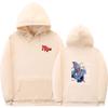 Unisex Anime-Inspired Hooded Sweatshirt With Ribbed Hem Loose Fit 81-90% Cotton 400g Weight Wear