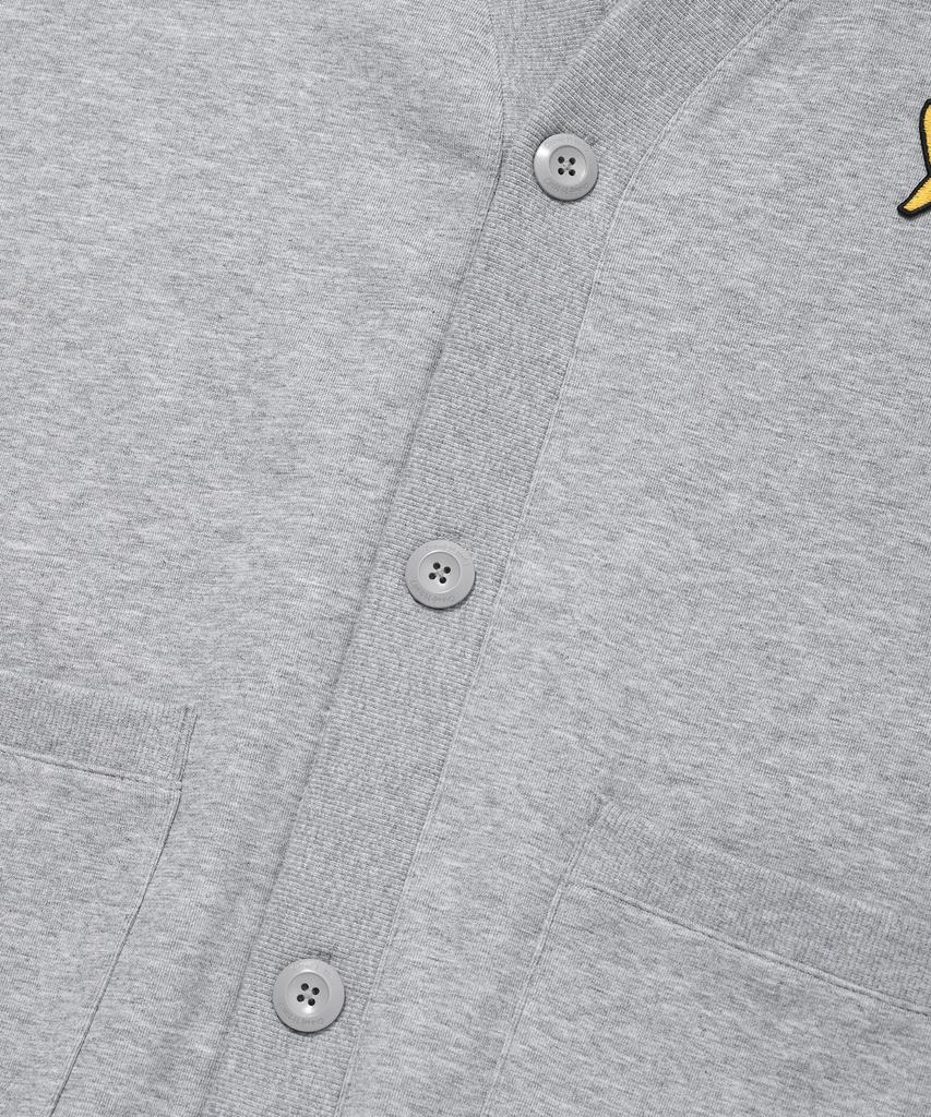 Wacky Willy Jersey V-Neck Pocket Cardigan Gray