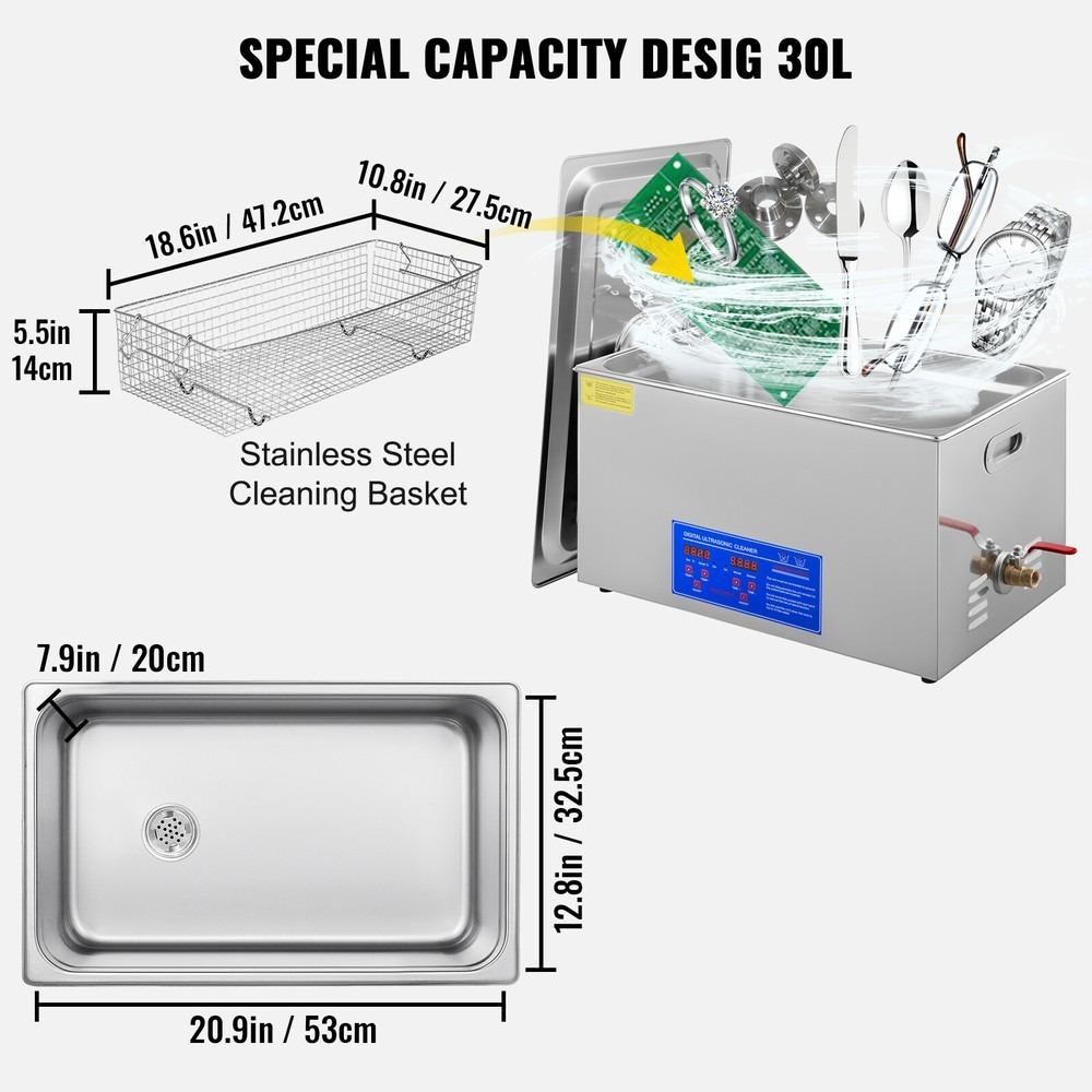 30L Ultraschallreiniger Digitale Reinigungsmaschine Schmuckreinigung
