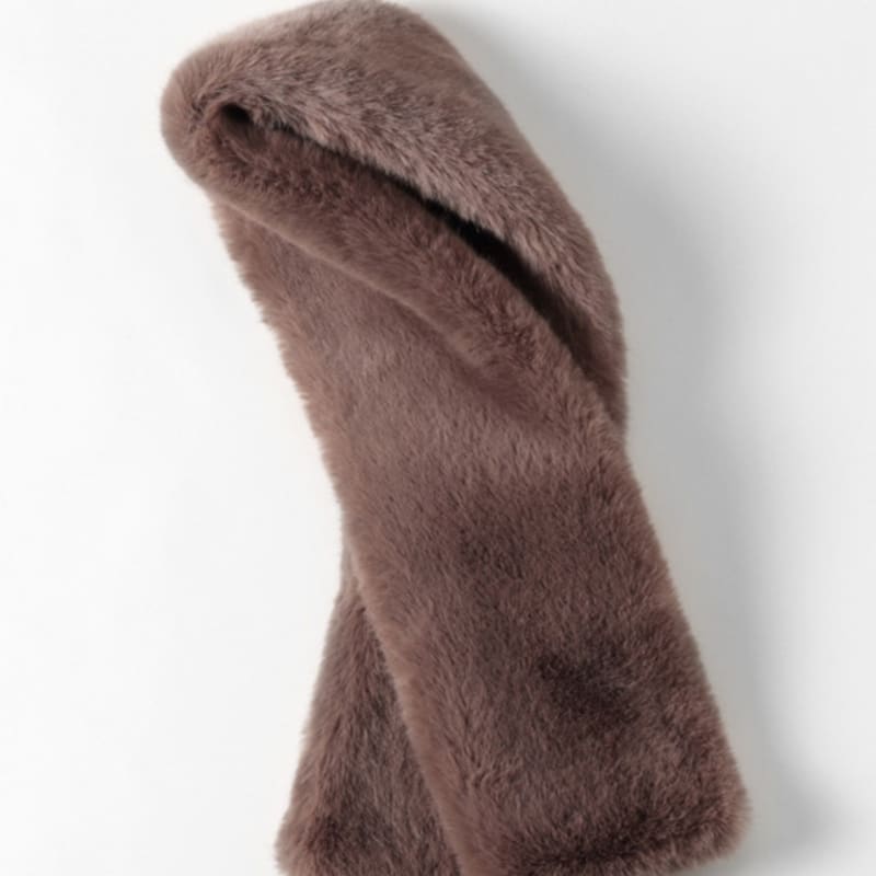 LALA Winter Fur Scarf - Cocoa
