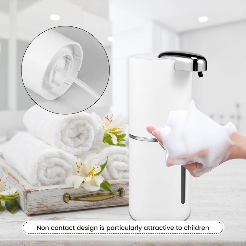 Hand Wash Dispenser 13.5OZ Automatic Wall Dispenser Rechargeable Shower Shampoo Sensor Pump 4-Step Adjustable Wall Mounted For