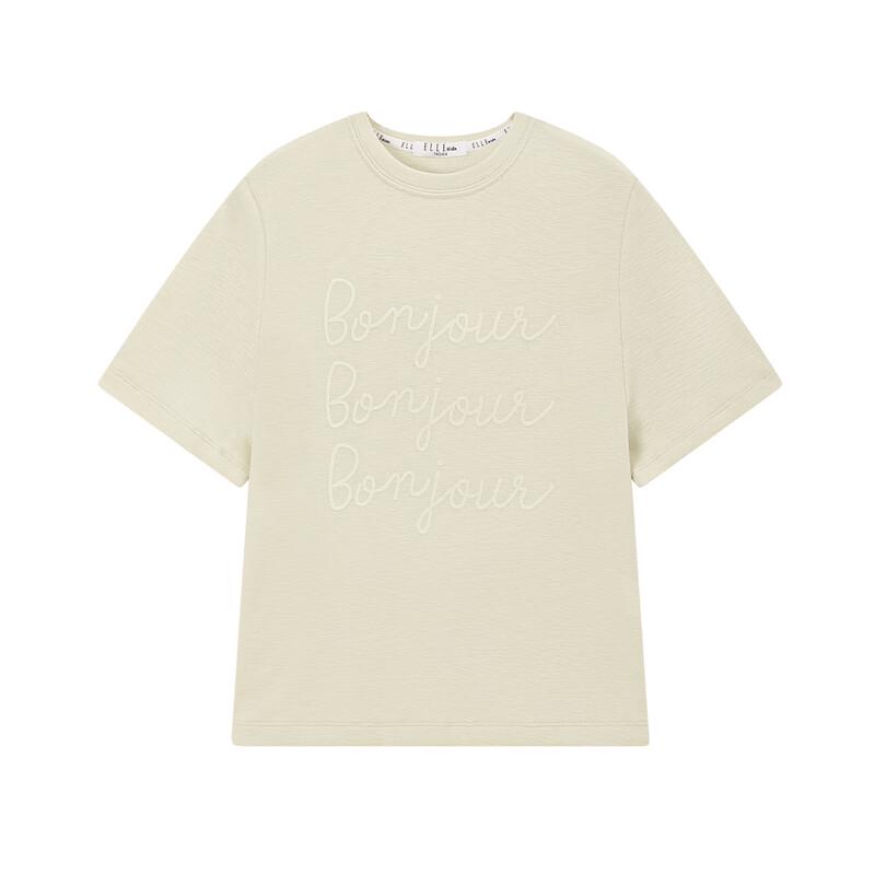 ELLE KIDS Girls' Casual Letter Print Short-Sleeve T-Shirt