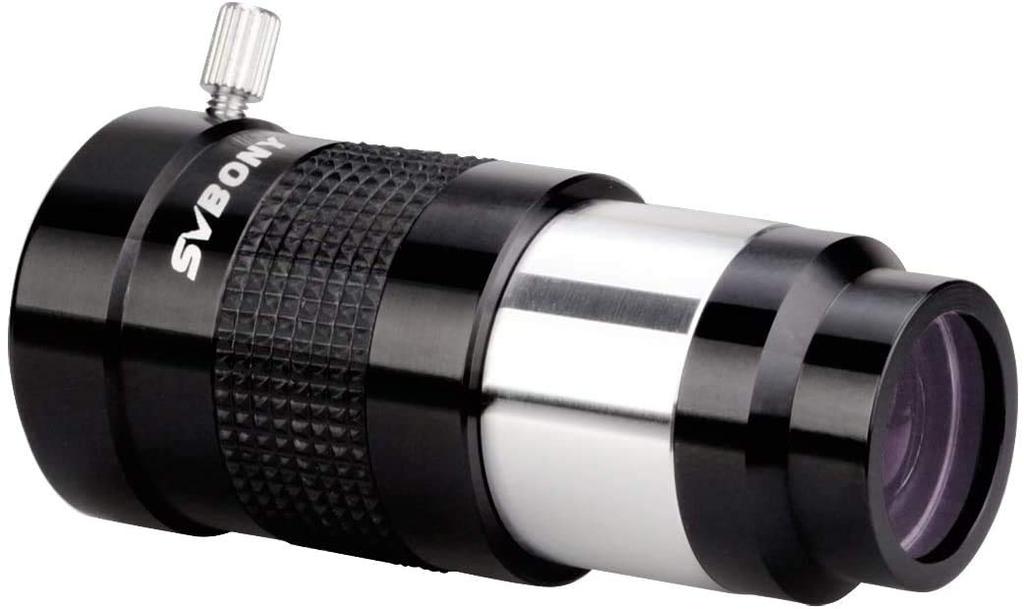 Svbony Barlow Lens Correction Lens 3x Chromatic Aberration Inch Diameter Multiplier Mirror Telescope Adapter for Astronomical Photography Black
