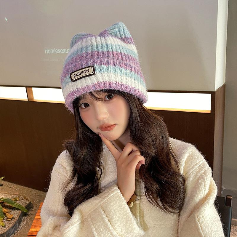 

Большая голова вокруг лица маленькая шапка женская осень и зима свободная черная шапка бини универсальная теплая вязаная шапка все код бежевый average size