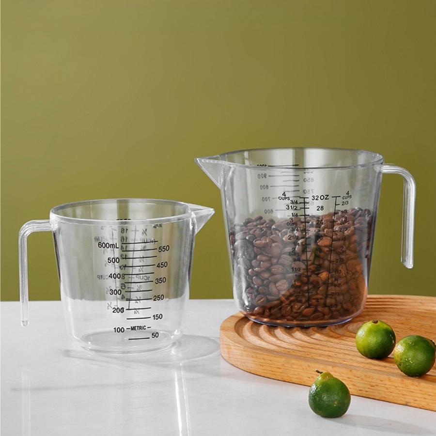 Measuring cup 150/300/600/1000ML transparent measuring cylinder scale plastic measuring cup large-capacity baking tool
