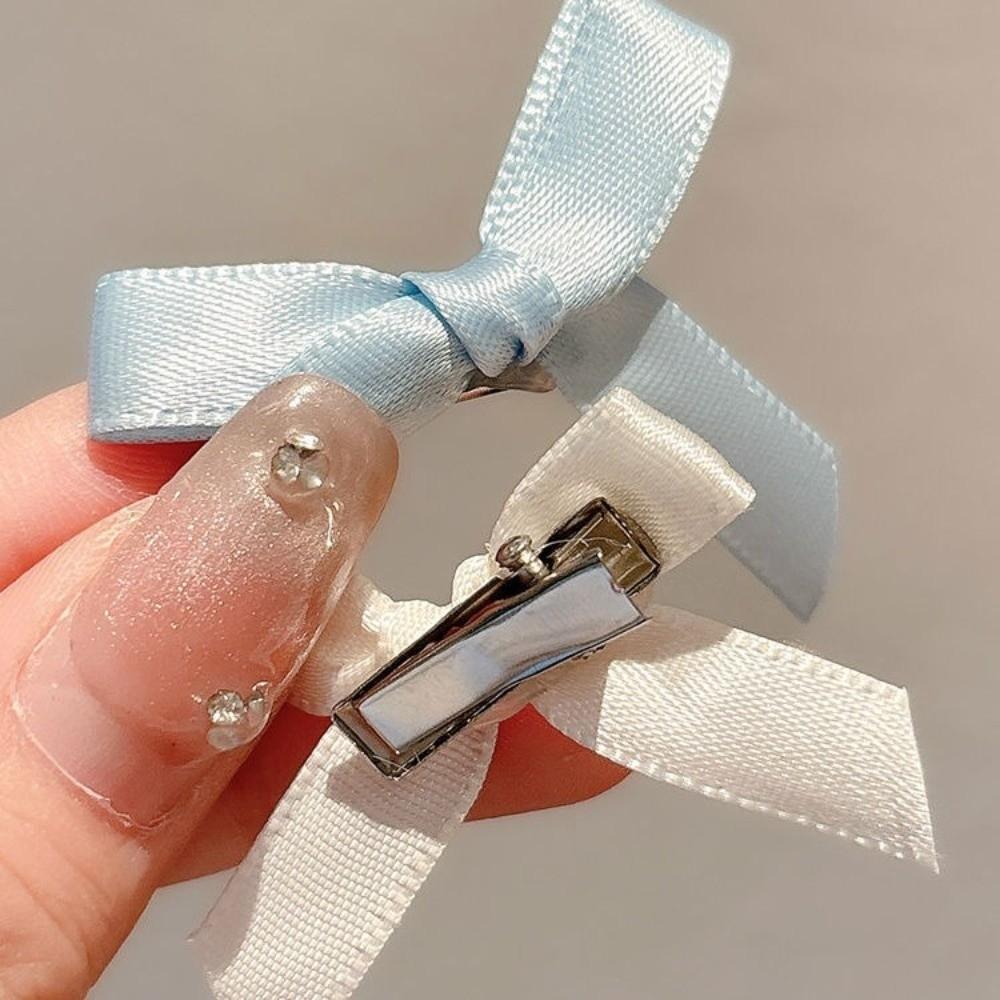 10Pcs Mini Bow Hairpin Ballet Style Duckbill Hair Clip Cute Ribbon Hair Clips Girls and Women