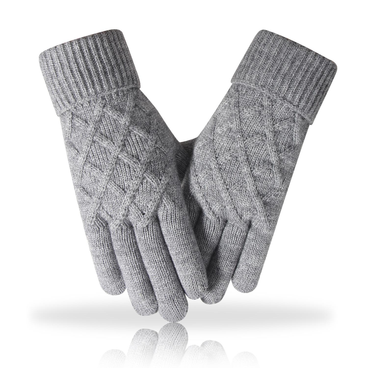 

Вязаные перчатки Зимние уличные перчатки для езды Защищающие от холода Женские офисные перчатки с сенсорным экраном Утепленные Долго сохраняющие тепло перчатки Average size