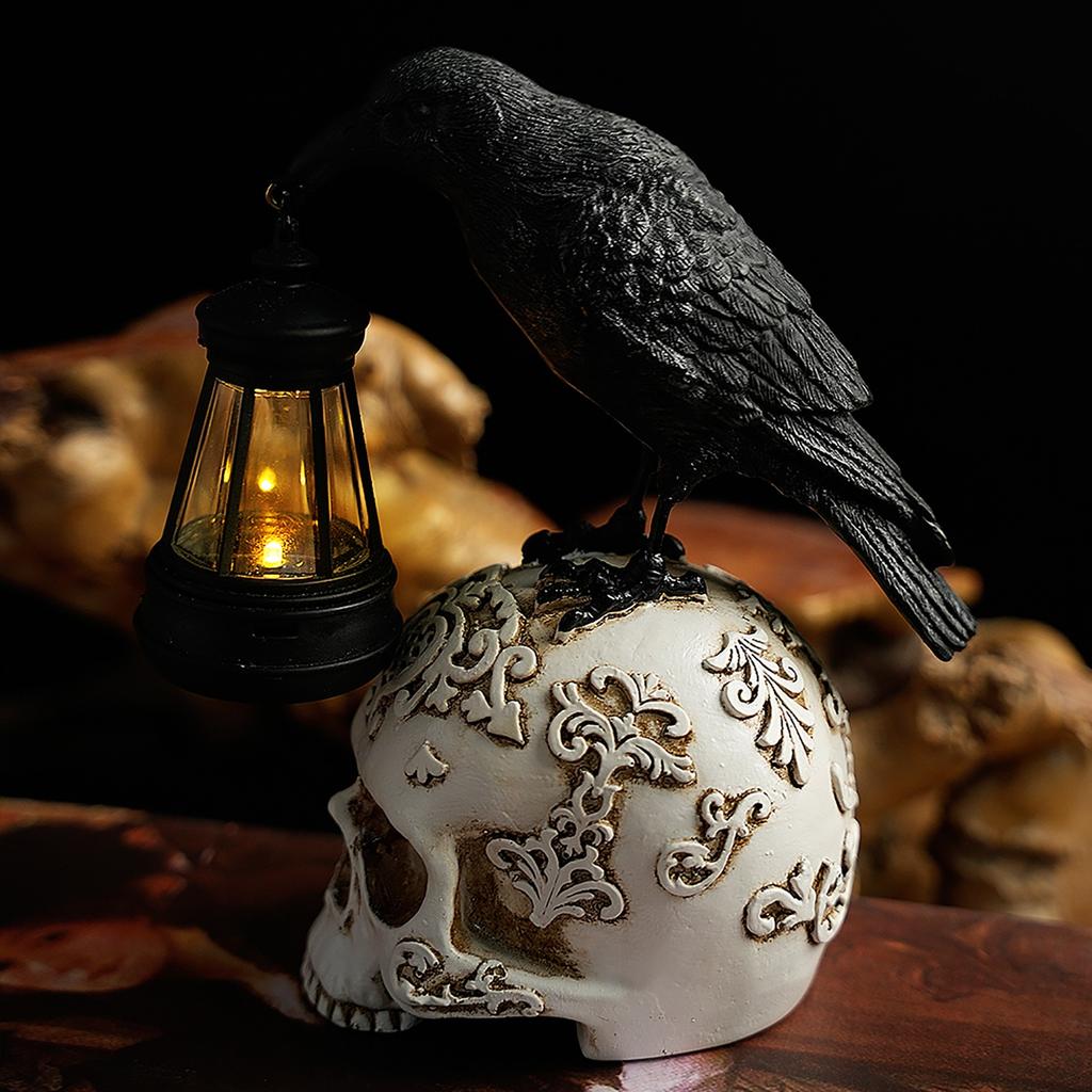 Vintage Halloween Resin And Figurine – Spooky Desktop Decoration For Haunted Holiday Ambience