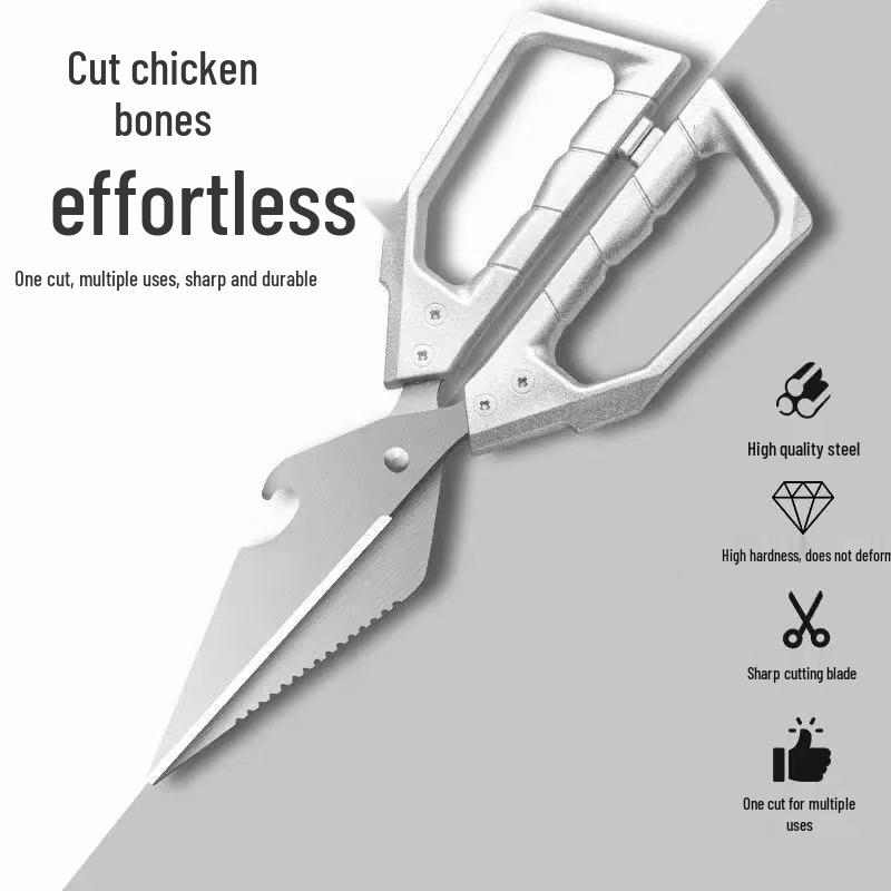 Heavy-Duty Kitchen Scissors: Multi-functional Shears for Chicken, Duck, Fish, and Bones