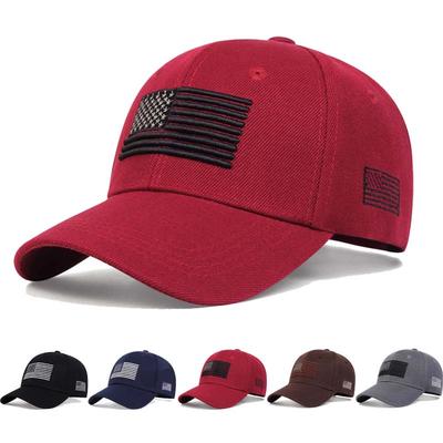Unisex  Luxury High Quality American Flag Side Embroidery Baseball Cap Spring and Autumn Outdoor Adjustable Casual Sunscreen Hat
