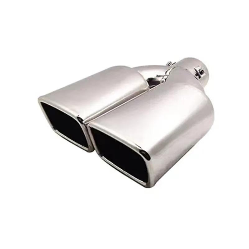 

Exhaust Tip Universal Double Outlet Nozzle Rear Muffler Tip Stainless Steel Square For kia K3 Car Accessories