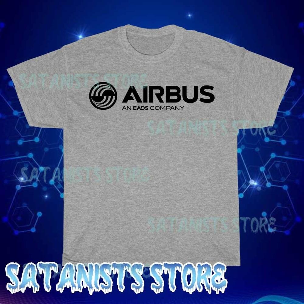 

New Airbus Aerospace Aviation Mens Long Sleeve Grey T-Shirt Funny Size S to 5XL S