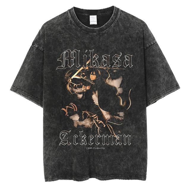 Levi Ackerman Attack on Titan Cotton Harajuku T-Shirt 4XL