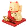 Solar Waving Cat Innovative Cute Solar   Cat Solar Powered Fortune Cat with Transparent Cover for Car Dashboard Cashier Desk Store
