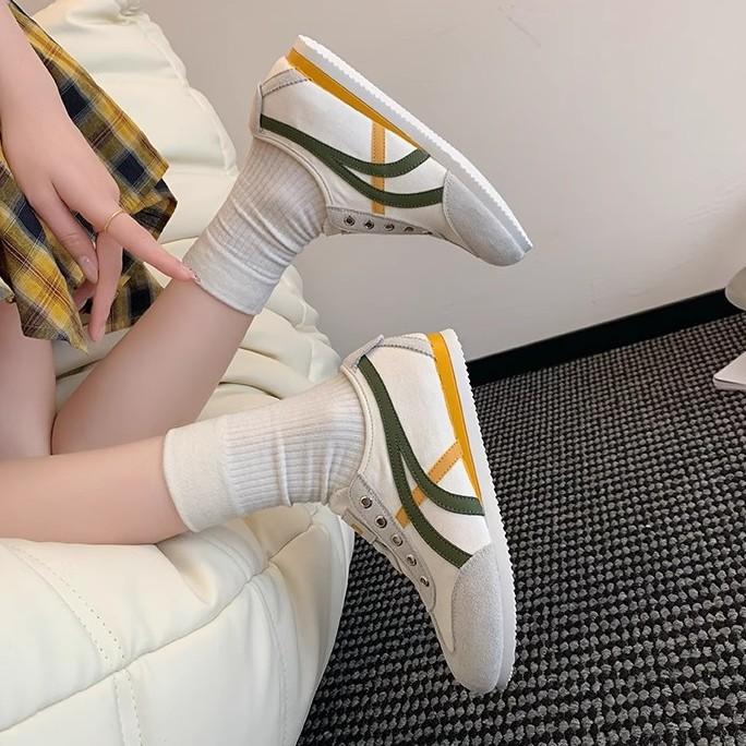 Flat-bottomed Forrest Gump Training Shoes Women's Shoes 2025 Summer New Shoes One-pedal Lazy Sports Shoes Versatile Canvas Shoes