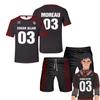 Edgar Allan Moreau Trikot Cosplay T-Shirt Shorts Set 3D The Foxhole Court Druck T-Shirts Anzug Sommer Herren Damen Y2k Trainingsanzug Outfits
