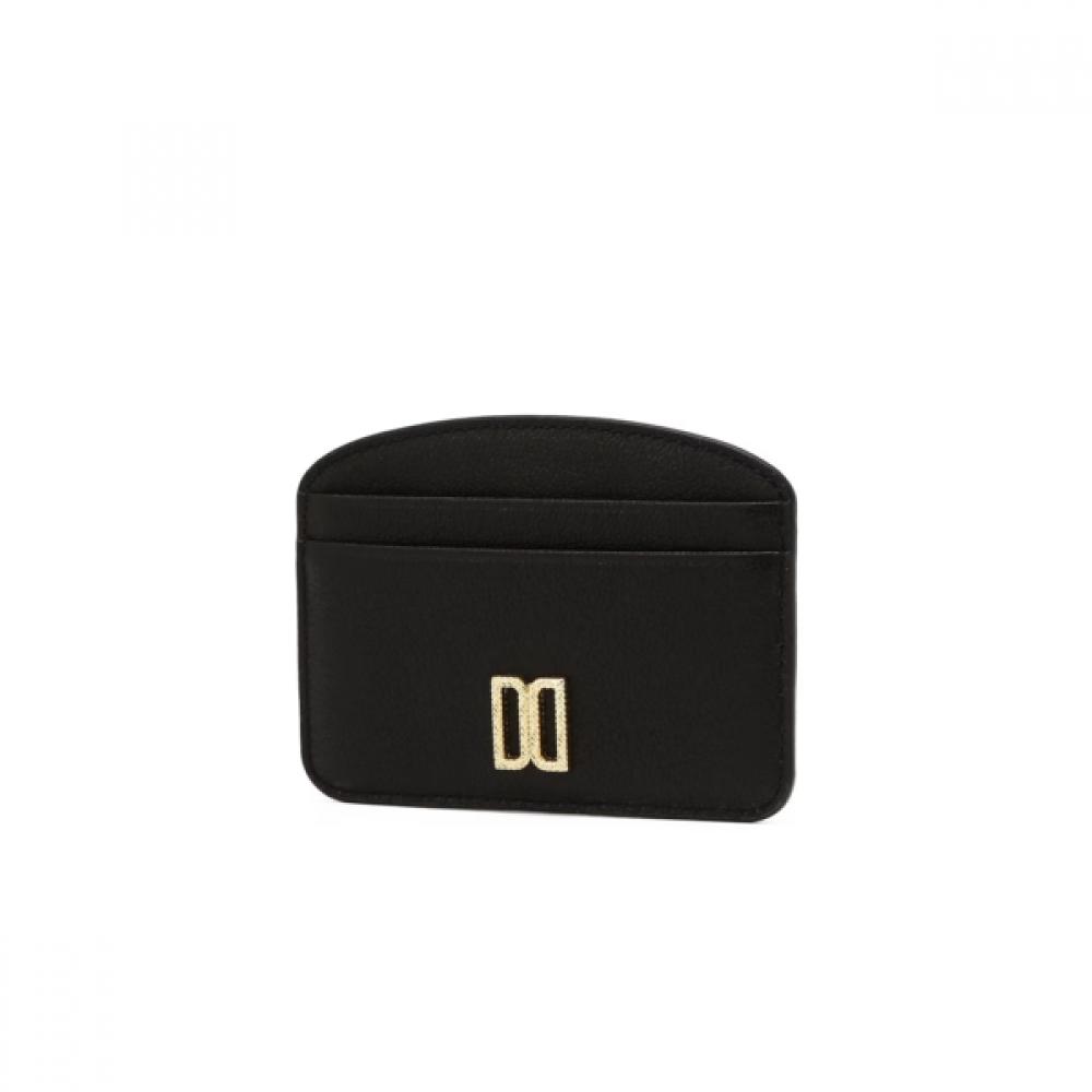 Dcho6e150bk [azella] Porte-cartes Noir Dd Logo Cuir de Vache