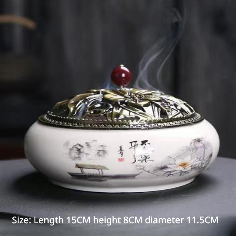 Ceramic Censer Stick Incense Holder Home Ancestral Hall Interior Zen Tea Ceremony Office Bedroom Decoration Aromath Appliances