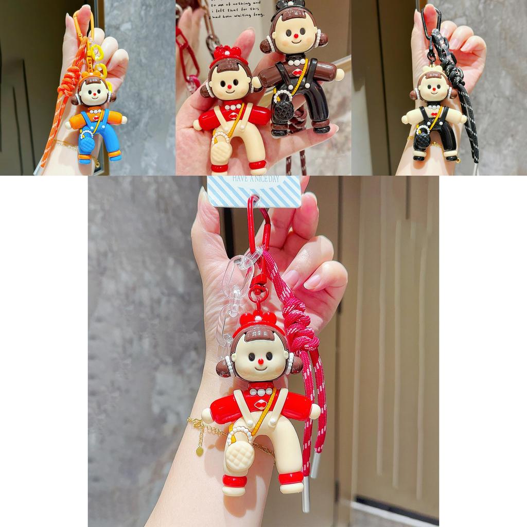 Girl Keychain Pendant With Resin Material For Car And Bag Decor
