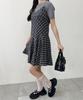 PHILLY Switching Check Flare Camisole Dress F Black [WEGO] Women's