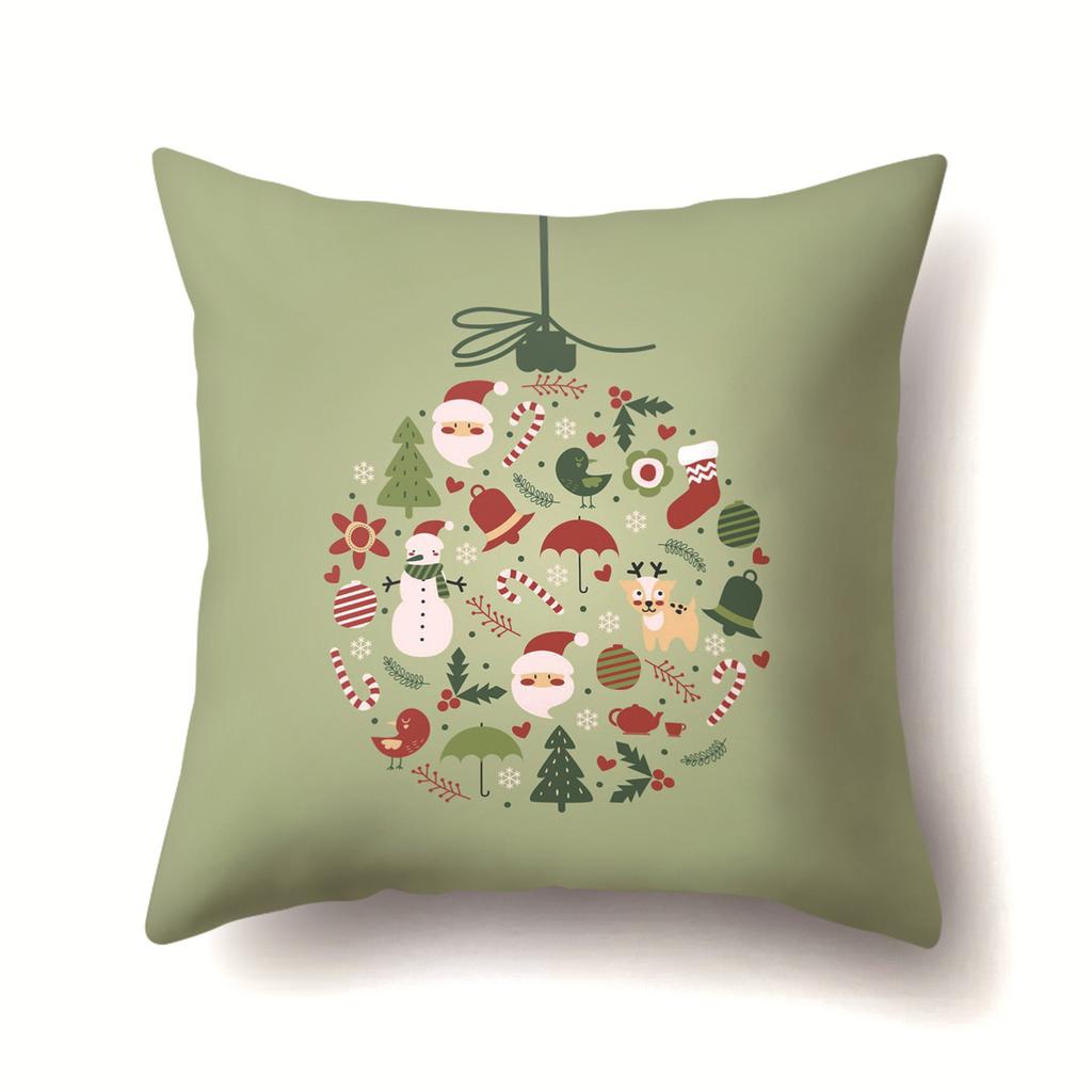 Christmas Series Polyester Pillows Santa Multi-platform Christmas Elk Pillow Cover