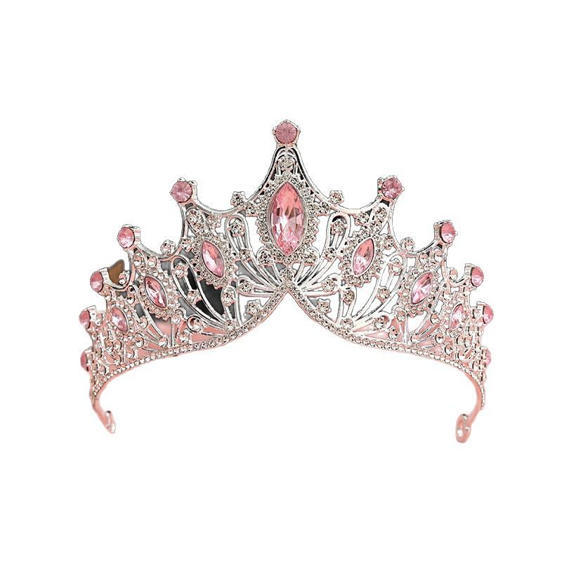 Children's Rhinestone Princess Crown Hairband - Bridal Headpiece & Korean-Style Headwear for Girls