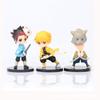 Demon Slayer Q Version 6-Piece PVC Figure Set: Anime Model Ornaments for Cake Decoration