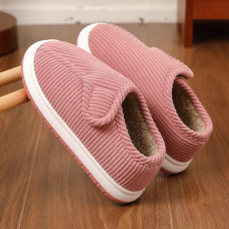 

Зимние плюшевые нескользящие хлопковые тапочки для пожилых людей - Теплые, на толстой подошве, с обхватом пятки, для мужчин и женщин 40-41 розовый