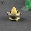 Pure Copper Small Beast Face Incense Burner Brass Mini Pocket Chinese Style Hollow Incense Cute Buddhism Desk Home Decor Burner