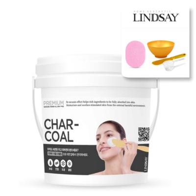 Lindsay Premium Charcoal Modellierpackung 820g + Packung Werkzeugset Schwamm hinzugefügt, 1 Behälter, 1 Stück