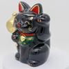 Craftsman House Seto Ware Good Luck Mallet Maneki-neko (Black)