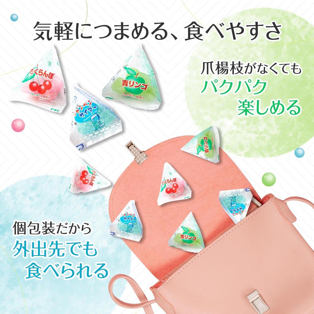 My Gum Kobo Cherry Mochi Assortment Bottled 500g Approximately 66 Dagashi Gummy Commercial Individually Cherry Yoshimatsu (3-Flavor / / / Pieces)