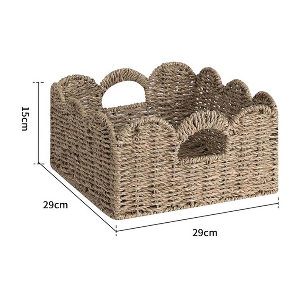 Dekorativer Toilettenpapier-Aufbewahrungskorb Aufbewahrungshalter für Zuhause, Schrank, Tischaufbewahrung 24*24*12cm/28.5*28.5*13cm/33*33*12cm