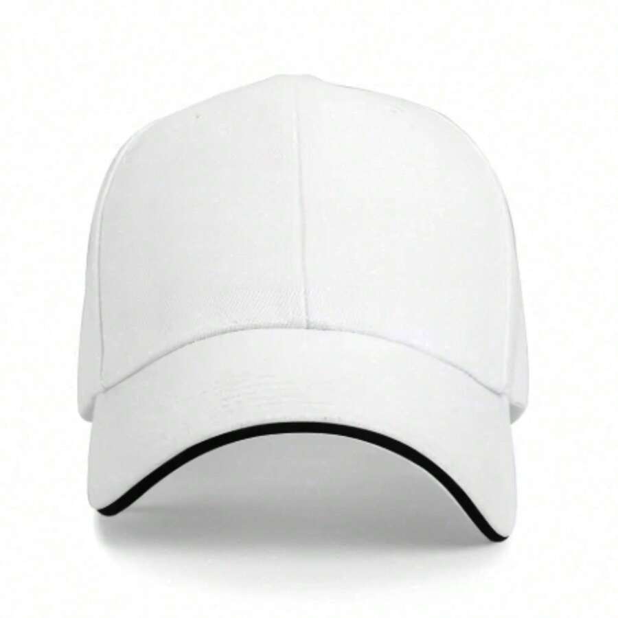 White Baseball Cap Adjustable Sun Protection Hat For Men And Women