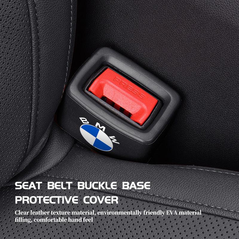 Car Seat Belt Buckle Safety Belt Base EVA Socket Protection Cover For BMW M Performance E36 E46 E60 E90 E91 E92 E93 F30 F20 QX8