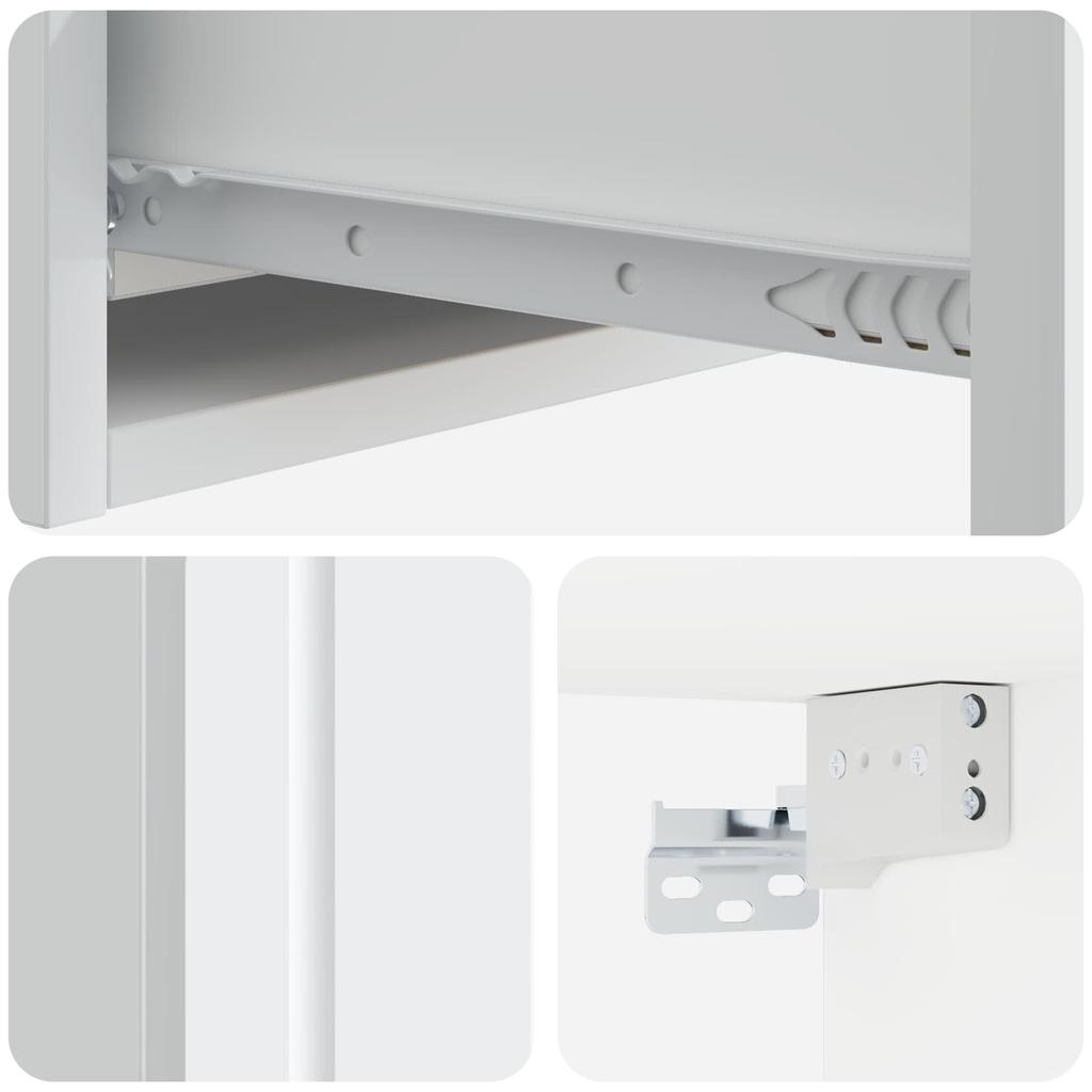 Wall Mounted Side Table White 59 x 34.5 x 17 cm