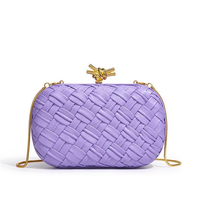 Women'S Bag Woven Handbag Versatile Fashion Banquet Clutch Bag Shoulder Dinner Bag Shoulder Chain Bag Women