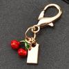 Exquisite High-End Cherry Keychains  Versatile Bag Pendant Car Key Ring Creative Backpack Decoration Accessories Gifts